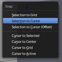 blender cursor to center